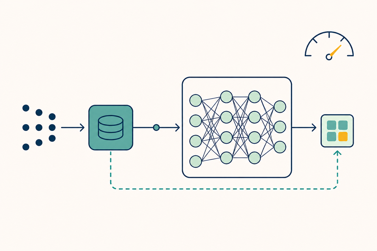 Minimal cache and neural network flow for the Inference Hub project